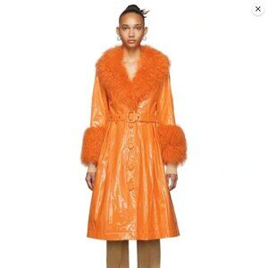 SAKS POTTS ORANGE FUR COAT